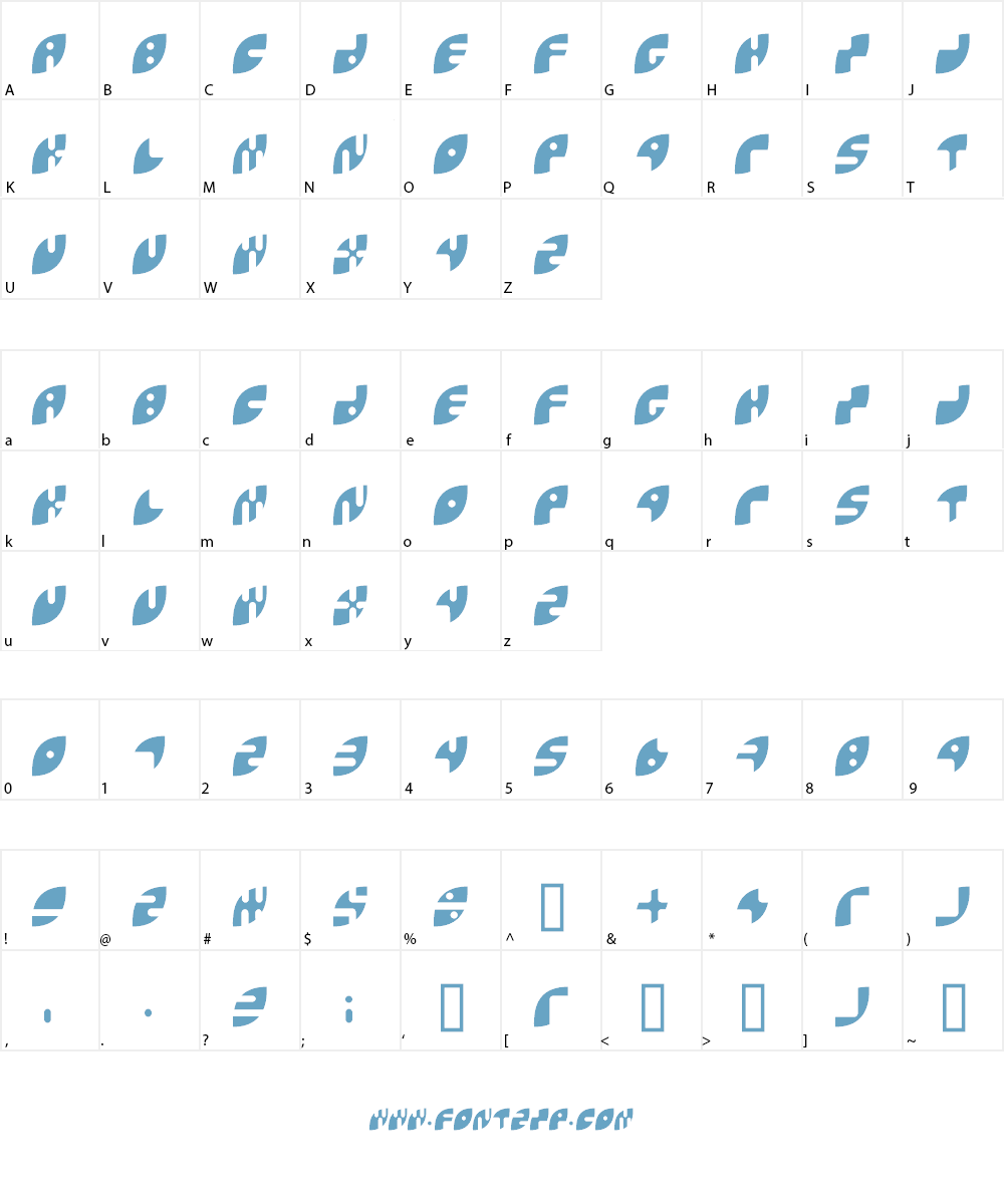 Strontium 90 Font Character